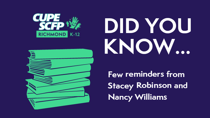 You are currently viewing Did you know… Few reminders from Stacey Robinson and Nancy Williams
