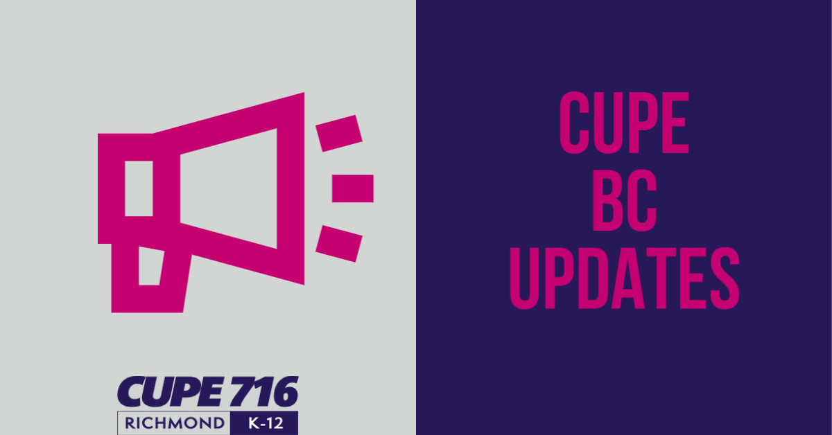You are currently viewing CUPE BC Updates – Announcements, Upcoming Events, Calls for Support