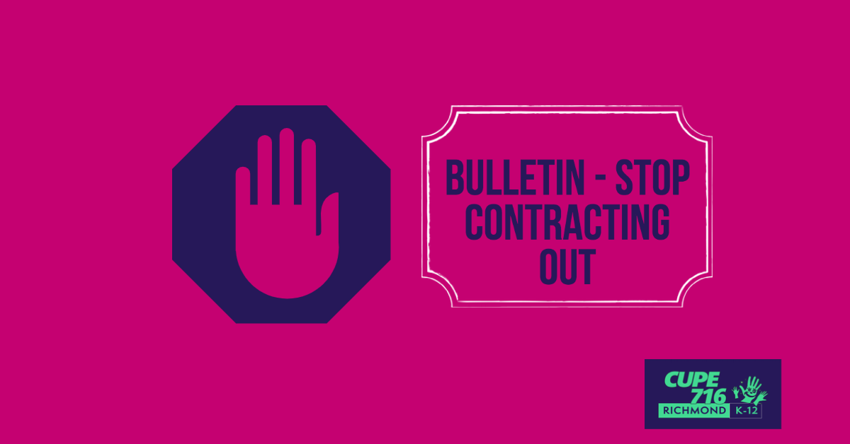 You are currently viewing Bulletin 48- Stop Contracting out