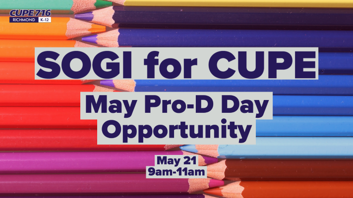 Read more about the article May Pro-D Day – SOGI for Cupe