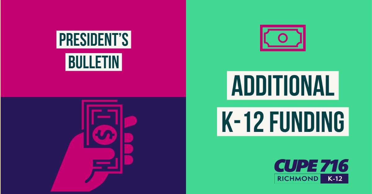 You are currently viewing President’s Council Bulletin #24 – Additional K-12 Funding