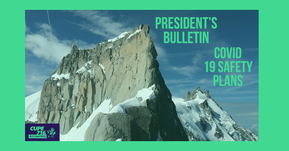 You are currently viewing President’s Council Bulletin – COVID 19 Safety Plans